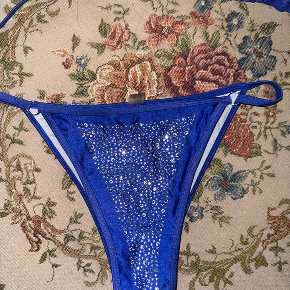 Blue Rhinestone Bikini Set - Picture 3 of 4
